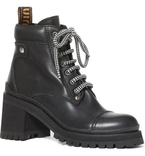 combat boots miu miu|Boots and Ankle Boots For Women: Platform & Flat Booties .